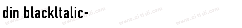 din blackltalic字体转换